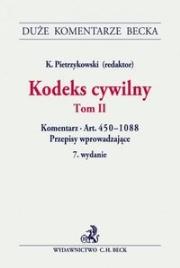 Kodeks cywilny tom 2 Komentarz do art. 450–1088 oraz do Przepisów wprowadzającyc. Autor: Pietrzykowski Krzysztof. Dadada.pl Okładka książki Kodeks cywilny tom 2 Komentarz do art. 450–1088 oraz do Przepisów wprowadzającyc