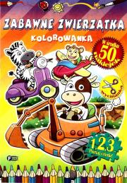 Okładka książki Kolorowanka. Zabawne zwierzątka