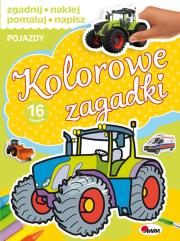 Okładka książki Kolorowe zagadki pojazdy