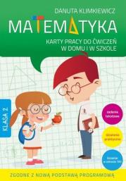 Matematyka 2 Karty pracy do ćwiczeń w domu i w szkole. Autor: Danuta Klimkiewicz. Dadada.pl Okładka książki Matematyka 2 Karty pracy do ćwiczeń w domu i w szkole