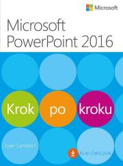 Microsoft PowerPoint 2016 Krok po kroku. Autor: Joan Lambert. Dadada.pl Okładka książki Microsoft PowerPoint 2016 Krok po kroku