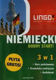 Niemiecki Dobry start 3 w 1 + CD. Autor: Dominik Piotr, Karolczak Marius Paul, Sielecki Tomasz. Dadada.pl Okładka książki Niemiecki Dobry start 3 w 1 + CD