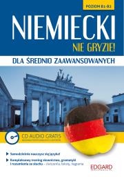 Niemiecki nie gryzie! dla średnio zaawansowanych. Autor: Opracowanie zbiorowe. Dadada.pl Okładka książki Niemiecki nie gryzie! dla średnio zaawansowanych