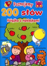 Okładka książki Poznajemy 200 słów. Książka z naklejkami