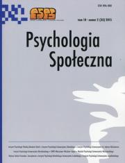 Opakowanie Psychologia Społeczna 2015 nr 2