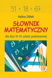Okładka książki Słownik matematyczny dla klas IV-VI szkoły podstawowej