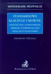 Standardowe klauzule umowne. Autor: Strugała Radosław. Dadada.pl Okładka książki Standardowe klauzule umowne