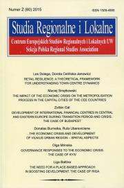Opakowanie Studia Regionalne i Lokalne 2 2015