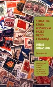 Stulatek który wyskoczył przez okno i zniknął. Autor: Jonasson Jonas. Dadada.pl Okładka książki Stulatek który wyskoczył przez okno i zniknął