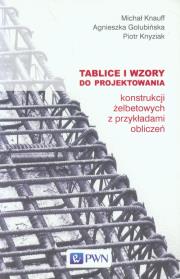 Tablice i wzory do projektowania konstrukcji żelb.. Autor: Knauff Michał, Golubińska Agnieszka, Knyziak Piotr. Dadada.pl Okładka książki Tablice i wzory do projektowania konstrukcji żelb.