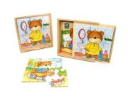 Opakowanie Układanka drewniana z misiem 4x25