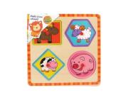 Opakowanie Układanka drewniana z pinezkami Zwierzęta gospodarskie