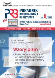 Opakowanie WZORY PISM korespondencja urzędowa w zakresie funkcjonowania jednostek sektora finansów publicznych