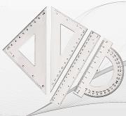 Okładka książki Zestaw geometryczny, linijka 15 cm