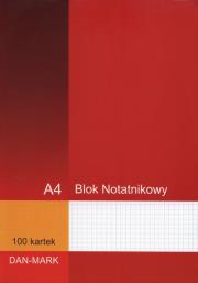 Opakowanie Blok notatnikowy A4/100K kratka biały (5szt)