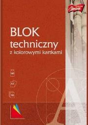 Blok techniczny A4/10K kolorowy MIX (10szt). Wydawca: UNIPAP. Dadada.pl Opakowanie Blok techniczny A4/10K kolorowy MIX (10szt)