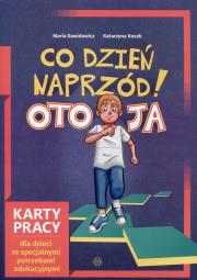 Co dzień naprzód! Oto ja Karty pracy dla dzieci ze spacjalnymi potrzebami edukacyjnymi. Autor: Maria Dawidowicz, Kozak Katarzyna. Dadada.pl Okładka książki Co dzień naprzód! Oto ja Karty pracy dla dzieci ze spacjalnymi potrzebami edukacyjnymi