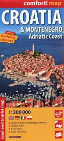 Opakowanie Croatia i Montenegro Adriat Coast mapa samochodowo-turystyczna 1:300 000