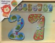 Opakowanie Drewniane cyfry w skrzynce