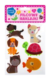 Opakowanie Filcowe naklejki zwierzeta 6 sztuk