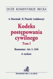 Okładka książki Kodeks postępowania cywilnego Tom I Komentarz do art. 1-366