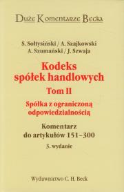Kodeks spółek handlowych tom 2 Spółka z ograniczoną odpowiedzialnością. Autor:   Praca zbiorowa. Dadada.pl Okładka książki Kodeks spółek handlowych tom 2 Spółka z ograniczoną odpowiedzialnością