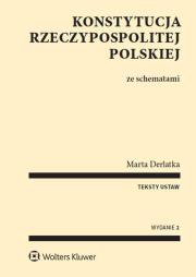Konstytucja Rzeczypospolitej Polskiej ze schematami. Autor: Derlatka Maria. Dadada.pl Okładka książki Konstytucja Rzeczypospolitej Polskiej ze schematami