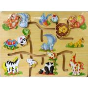 Opakowanie Labirynt drewniany ze zwierzakami