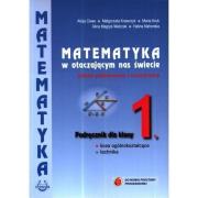 Matematyka w otacz LO 1 podręcznik ZPiR 2015. Autor: Alicja Cewe, Młagorzata Krawczyk, Kruk Maria. Dadada.pl Okładka książki Matematyka w otacz LO 1 podręcznik ZPiR 2015
