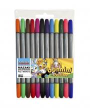 Opakowanie Mazaki dwustronne Bonnini 12 kolorów