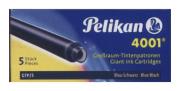 Opakowanie Naboje długie Pelikan 4001 niebiesko-czarne 5 sztuk
