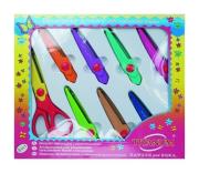 Opakowanie Nożyczki dekoracyjne z wymiennymi ostrzami 8 w 1