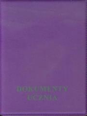 Opakowanie Okładka na dokumenty ucznia pionowa fioletowa