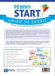 Okładka książki Pewny start Cztery pory roku Umiem to zrobić Karty z ćwiczeniami manualnymi