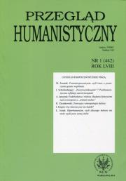 Opakowanie Przegląd Humanistyczny 2014 /1