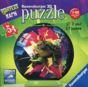 Opakowanie Puzzle 3D Żółwie Ninja 54 Raphael