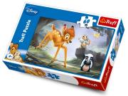 Okładka książki Puzzle 60 Bambi Narada w lesie TREFL