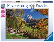 Puzzle Jesień w górach 1000. Wydawca: Ravensburger. Dadada.pl Opakowanie Puzzle Jesień w górach 1000
