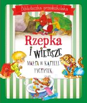 Rzepka i wiersze. Biblioteczka przedszkolaka. Autor: Ignacy Krasicki  Aleksander Fredro Maria Konopnicka, Julian Tuwim, Natalia Usenko. Dadada.pl Okładka książki Rzepka i wiersze. Biblioteczka przedszkolaka