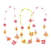 Opakowanie Serduszkowo-kwiatowe Drewniane naszyjniki na stojaku księżniczki