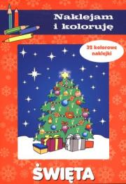Okładka książki Święta. Naklejam i koloruję