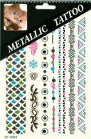 Tatuaże Metaliczne kolorowe duże MIX STnux. Wydawca: Stnux. Dadada.pl Opakowanie Tatuaże Metaliczne kolorowe duże MIX STnux