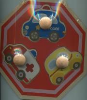 Opakowanie Układanka dewniana ośmiokątna Pojazdy