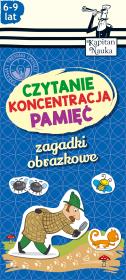 Zagadki obrazkowe Czytanie Koncentracja Pamięć 6-9 lat. Autor: Trepczyńska Magdalena. Dadada.pl Okładka książki Zagadki obrazkowe Czytanie Koncentracja Pamięć 6-9 lat