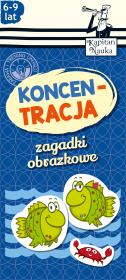 Zagadki obrazkowe Koncentracja 6-9 lat. Autor: Trepczyńska Magdalena. Dadada.pl Okładka książki Zagadki obrazkowe Koncentracja 6-9 lat