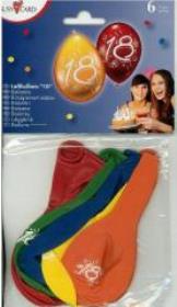 Opakowanie Baloniki 18 urodziny 6 sztuk
