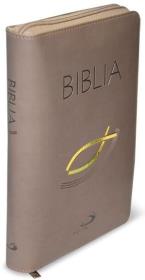 Okładka książki Biblia 'z rybką'. Oprawa z suwakiem