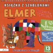Okładka książki Elmer. Książka z szablonami. Potrafię rysować. Przyjaciele z dżunglii