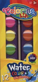 Opakowanie Farby akwarelowe Colorino mała pastylka 12 kolorów