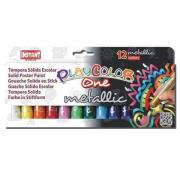 Opakowanie Farby w sztyfcie Metallic 12 kolorów PLAYCOLOR